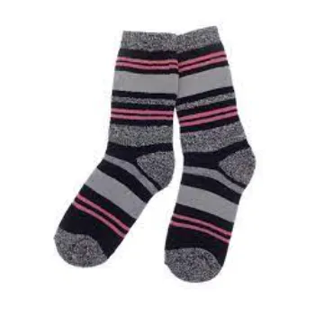 Grey Stripes Therma Feet Extra Warm Thermal Socks